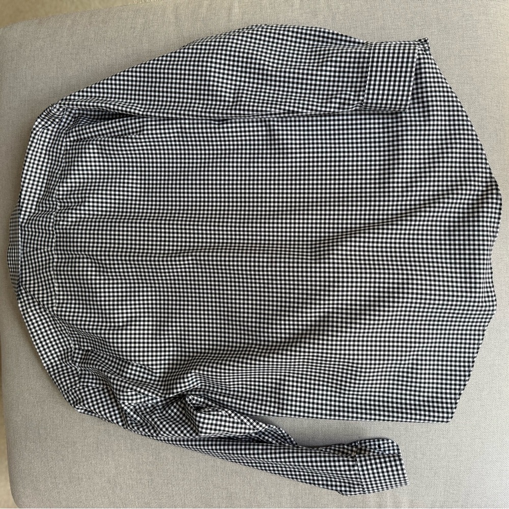 Nordstrom Men’s Shop Non-Iron Black & White Check Dress Shirt 17.5 32/33 Traditi